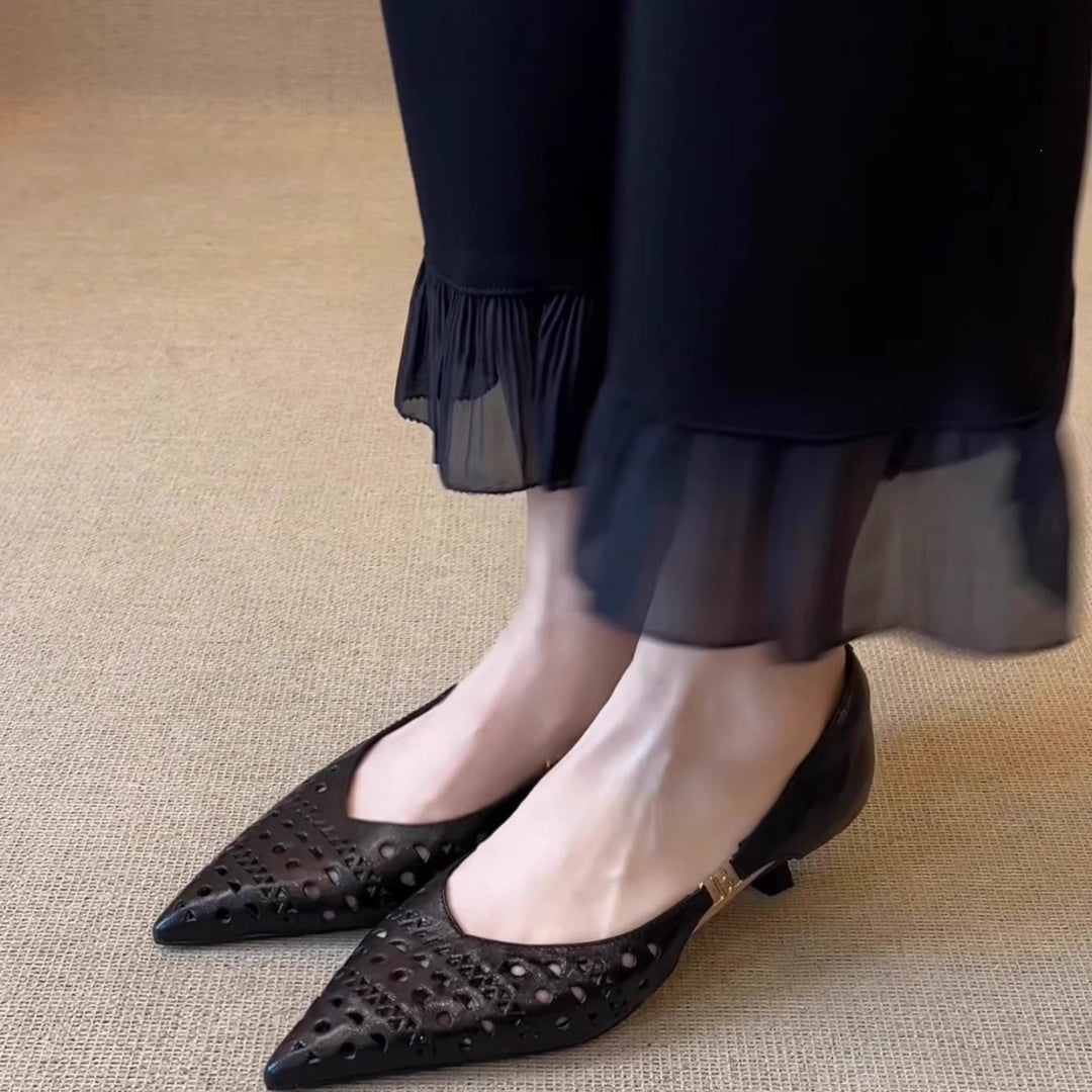 Damen elegante Spangenpumps mit ausgeschnittenem Designelement und komfortabler Sohle EB