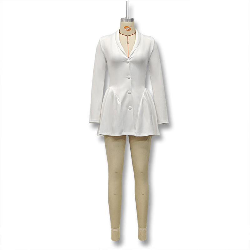 Damen Blazer-Kleid mit taillierter Silhouette und schwingendem Rock EB