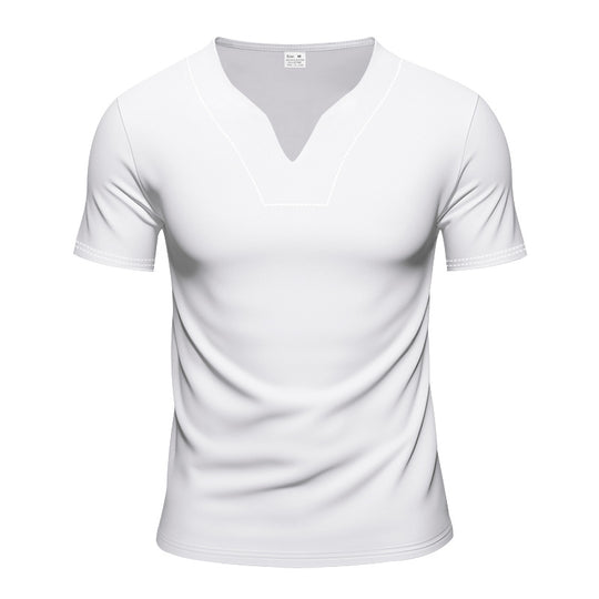 Herren nan V-Ausschnitt-Sportshirt mit ergonomischen Formnähten und elastischem Jersey EB