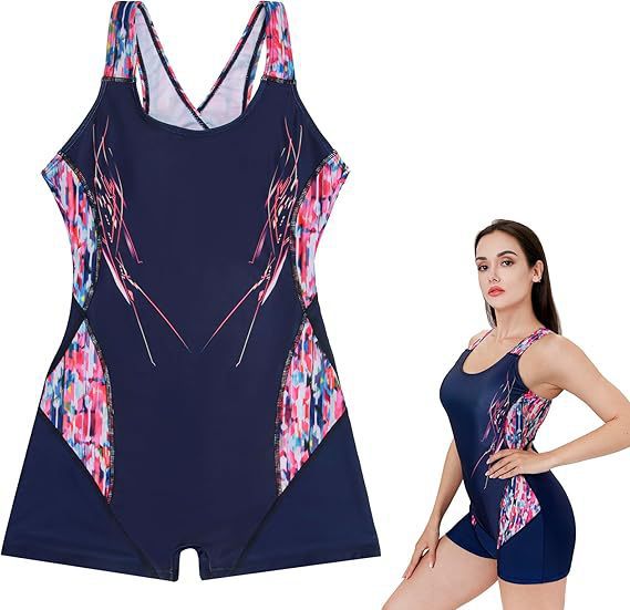Damen Sportlicher Einteiler-Badeanzug EB