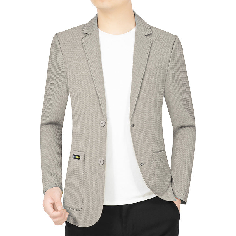 Herren Modernes Stretch Business-Sakko mit schmalem Schnitt und aufgesetzten Taschen EB