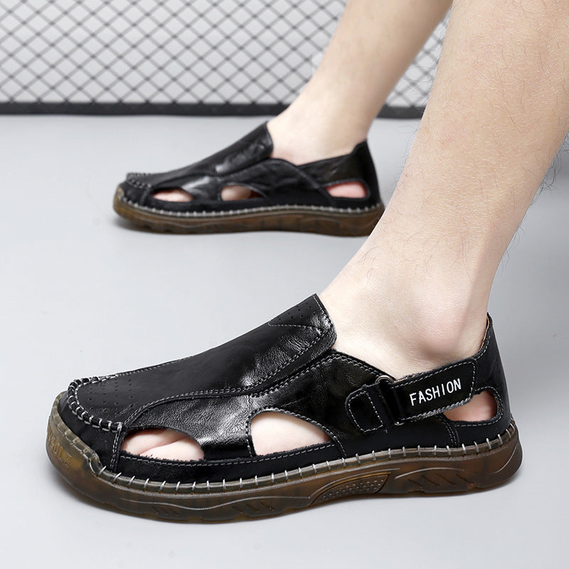 Damen Atmungsaktive Leder-Sandalen im modischen Design EB