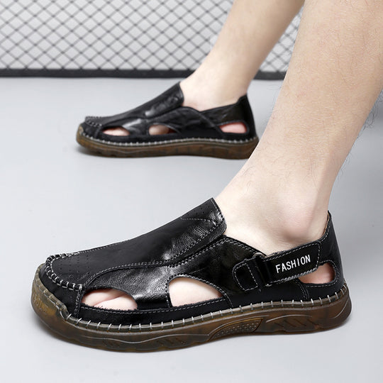 Damen Atmungsaktive Leder-Sandalen im modischen Design EB