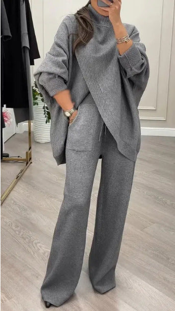 Damen Lässiger Strickanzug mit weitem Schnitt EB