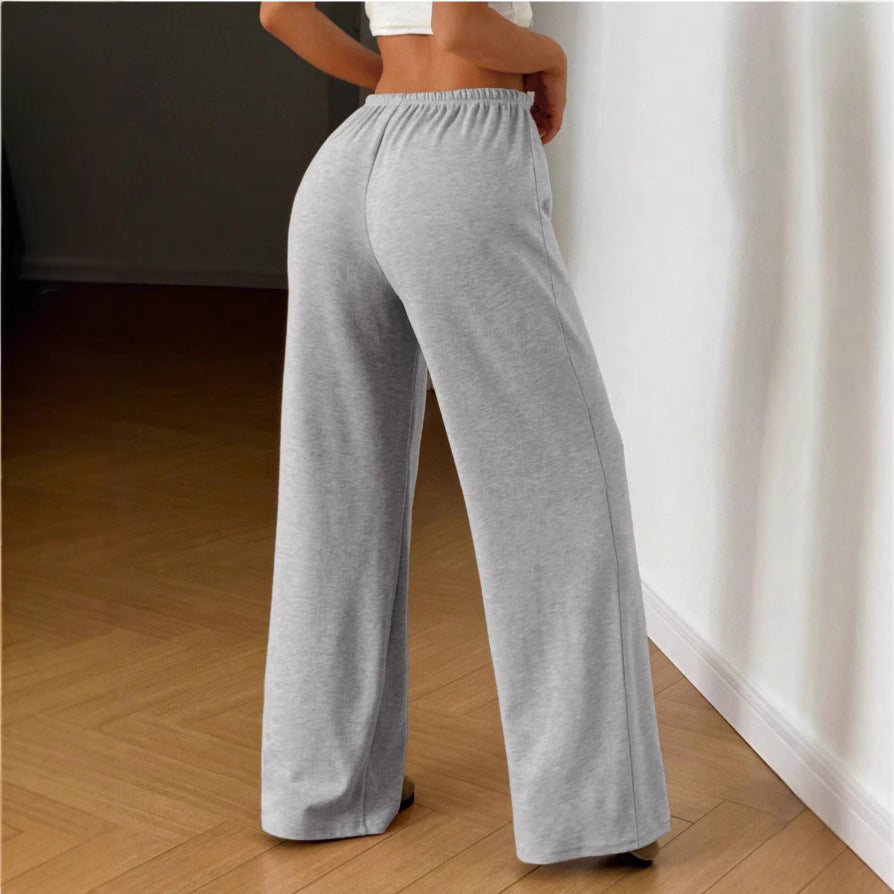Damen weit geschnittene Freizeit-Hose mit bequemer Taille EB
