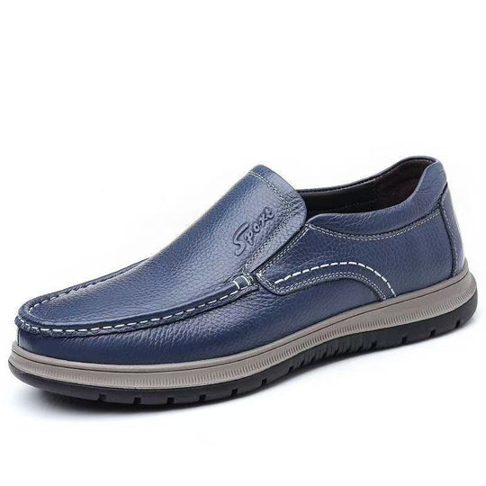 Damen Bequeme Slipper aus hochwertigem Leder mit rutschfester Sohle EB