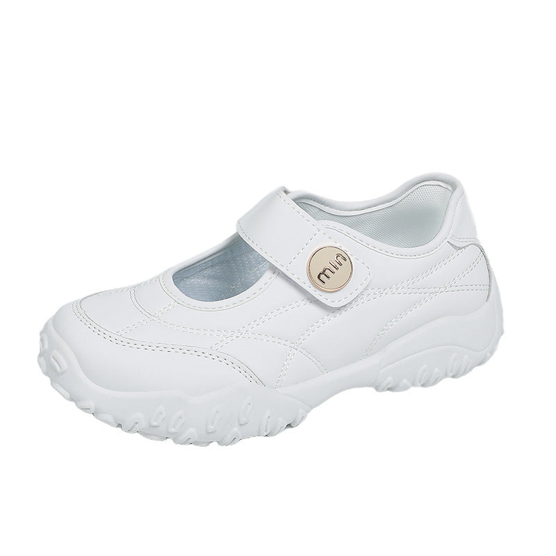 Damen praktische und modische Freizeit-Schuhe mit verstellbarem Klettverschluss EB
