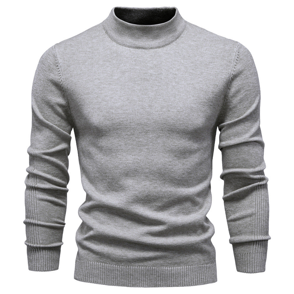 Herren Rollkragenpullover aus weichem Strickmaterial mit feiner Rippstruktur EB