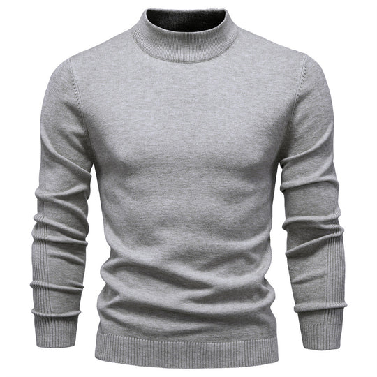 Herren Rollkragenpullover aus weichem Strickmaterial mit feiner Rippstruktur EB