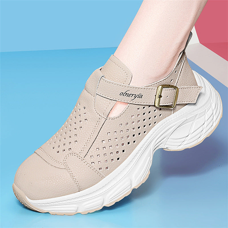 Damen Atmungsaktive Komfort-Sandalen mit verstellbarem Riemen und rutschfester Sohle EB