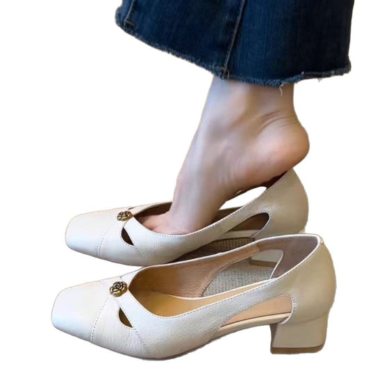 Damen Elegante und bequeme Pumps mit modischer Querriemenverzierung EB