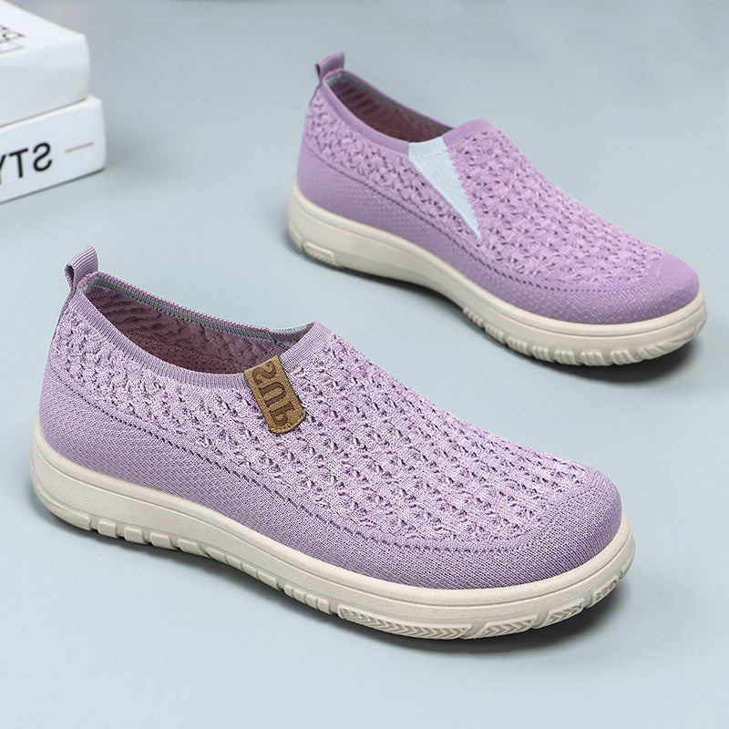 Damen Atmungsaktive Slip-On Freizeitschuhe mit elastischem Design EB