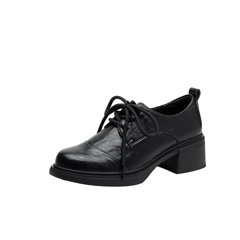 Damen Bequeme Schnürschuhe mit blockierendem Absatz EB
