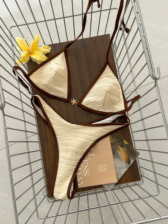 Damen Triangel-Bikini mit eleganter Rippstruktur EB