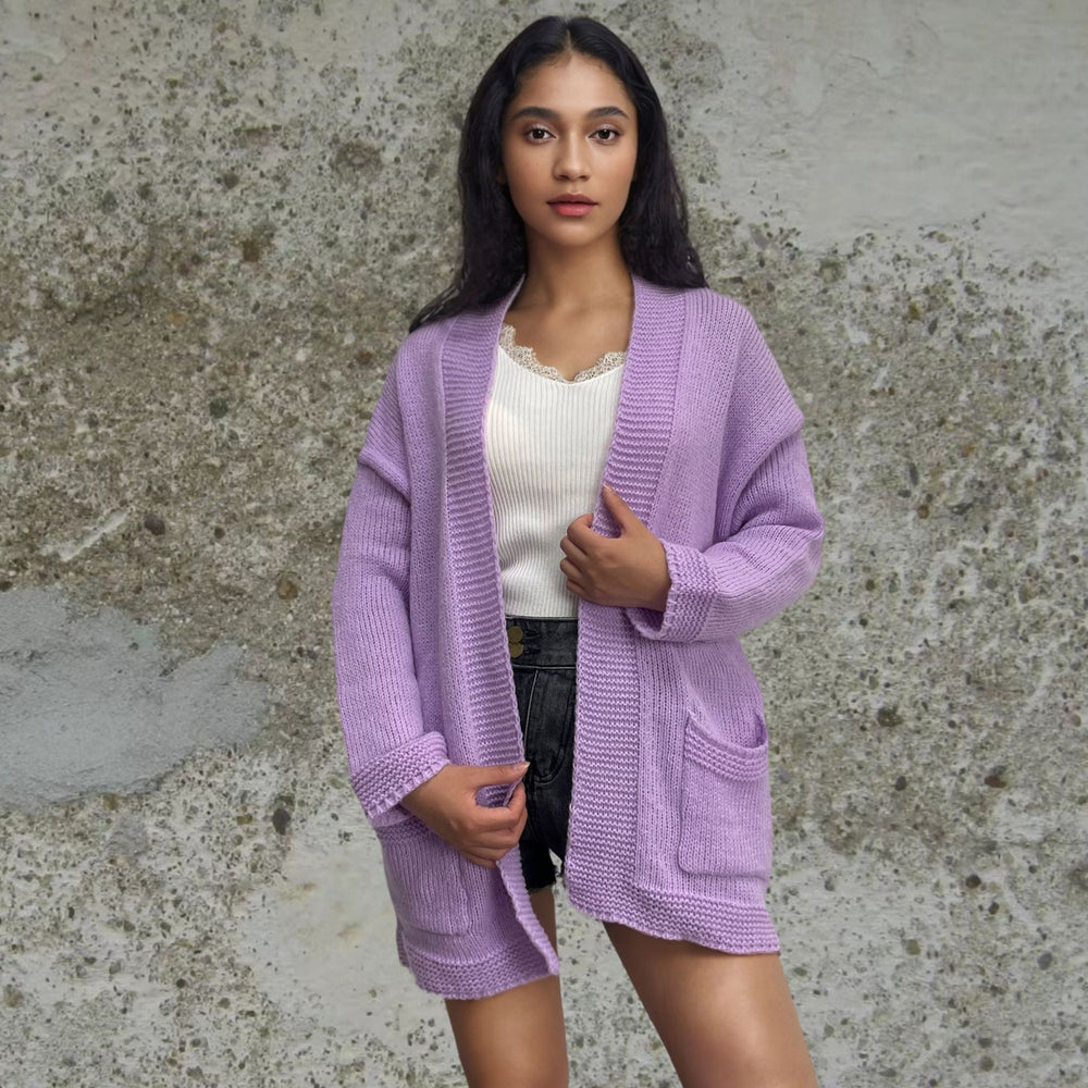 Damen Grobstrickjacke mit praktischem Schnitt und oversized Passform EB