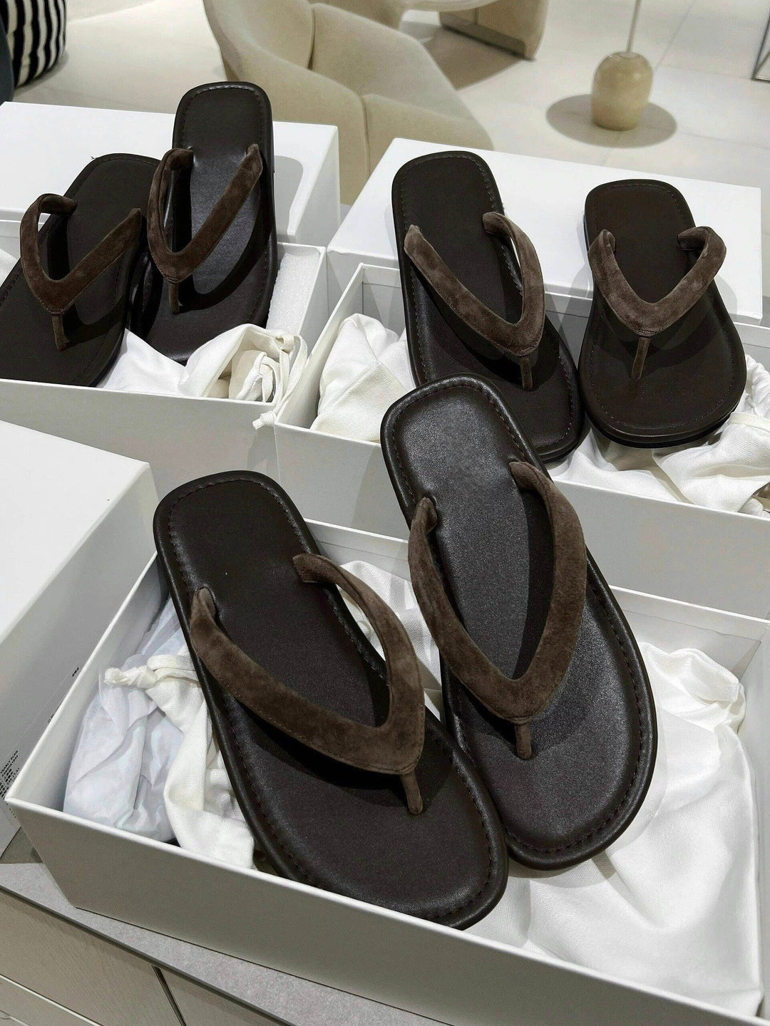 Damen Fußbett Flip-Flops mit rutschfester Sohle und anatomischer Passform EB