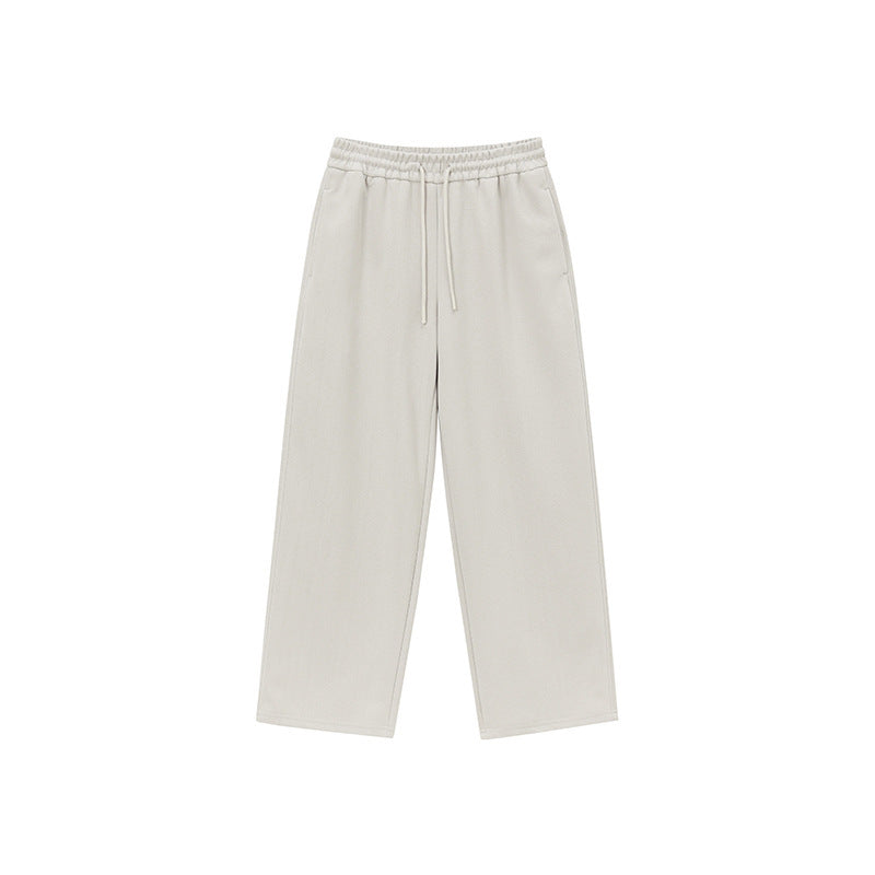 Unisex Relaxed-Fit Loungehose mit hohem Elastikbund, Kordelzug und geradem Bein EB