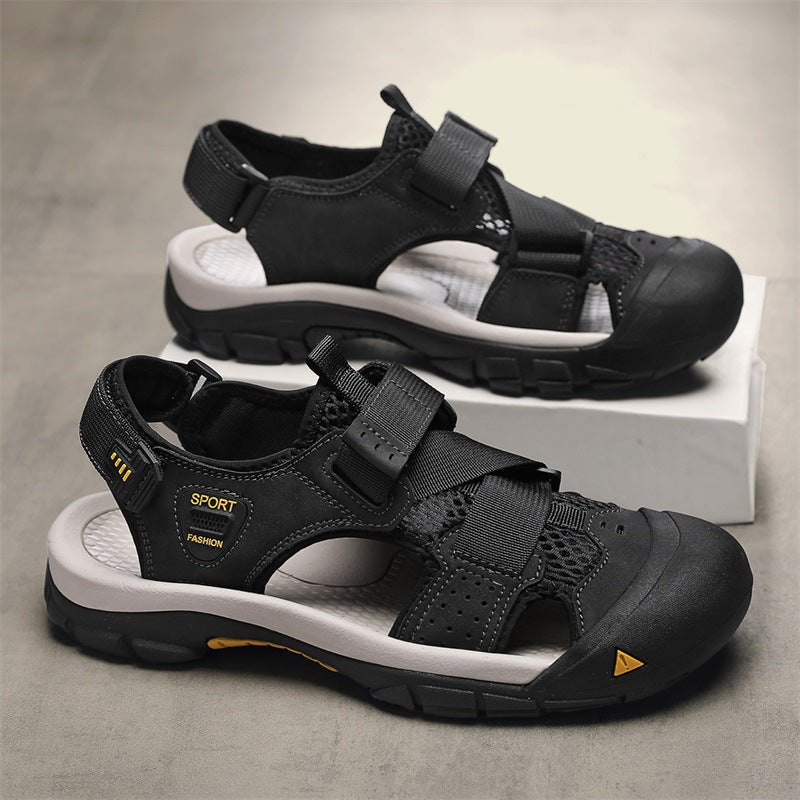 Herren Sportliche Outdoor-Sandalen mit verstellbarem Riemen und rutschfester Sohle EB