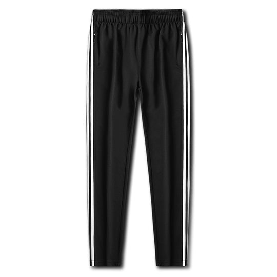 Herren Slim-Fit Trackhose mit seitlichen Kontraststreifen, Reißverschlusstaschen und elastischem Bund EB
