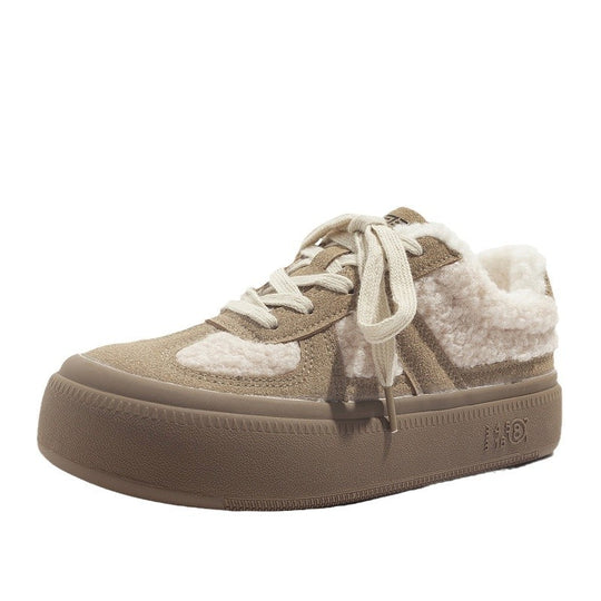 Damen Bequeme Sneaker mit kuscheligem Fleece-Futter und rutschfester Sohle EB