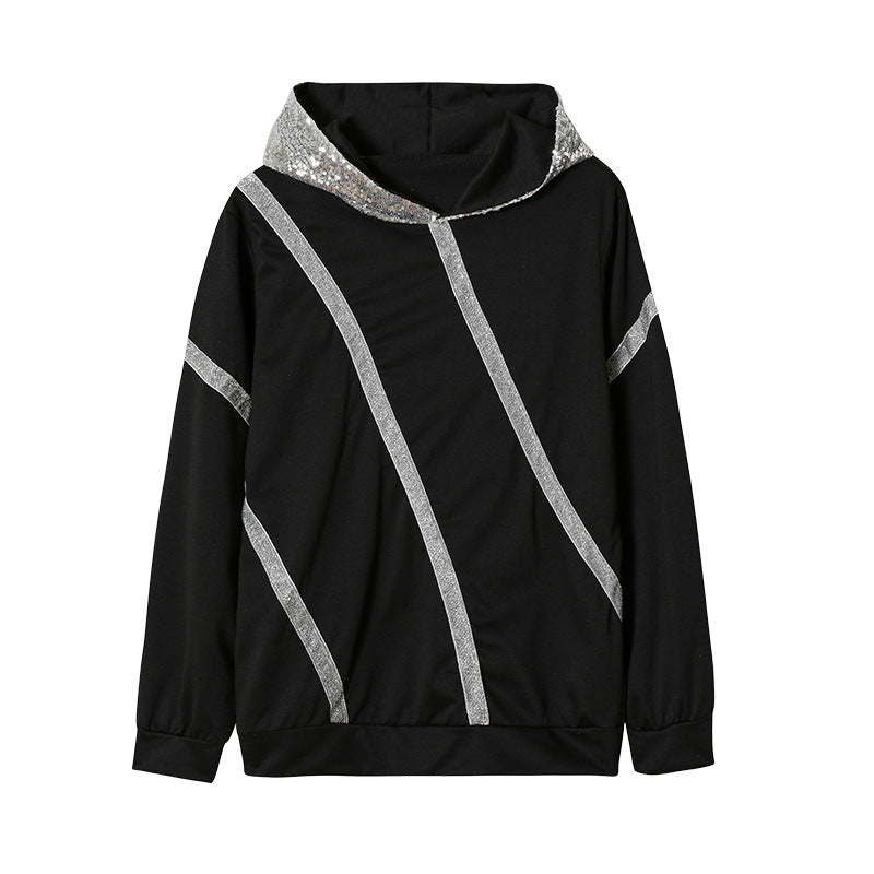 Damen Hoodie mit Glitzerakzenten und modernem Schnitt EB