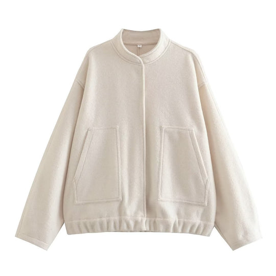 Damen Gemütliche und stylische Fleecejacke mit großen Seitentaschen EB