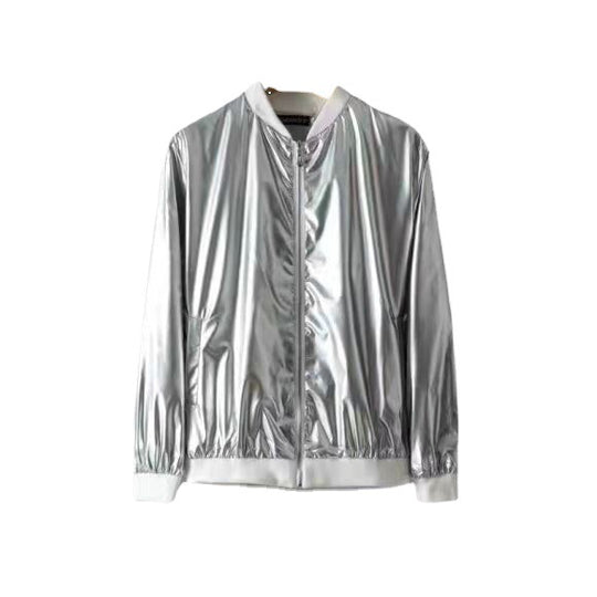 Herren modische Bomberjacke im glänzenden Design EB