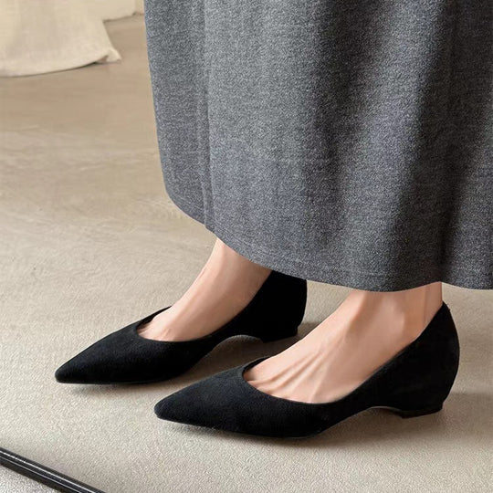 Damen elegante Pumps mit verstecktem Keilabsatz und komfortablem Innenfutter EB