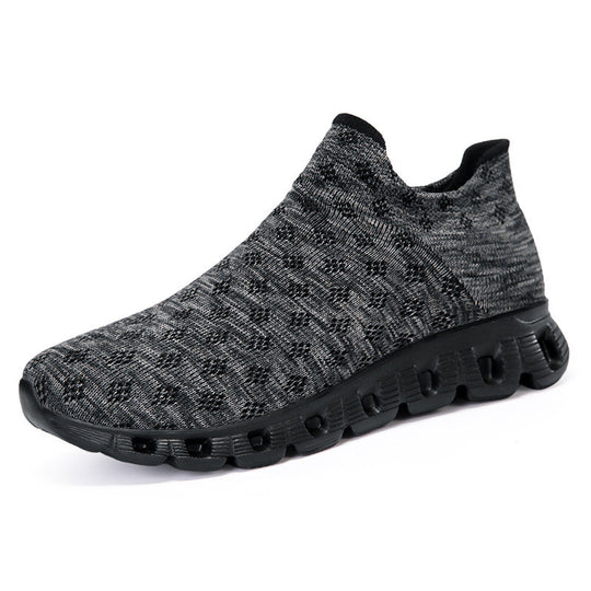 Damen Sportliche Stricksneaker mit rutschfester Sohle und elastischem Schaft EB