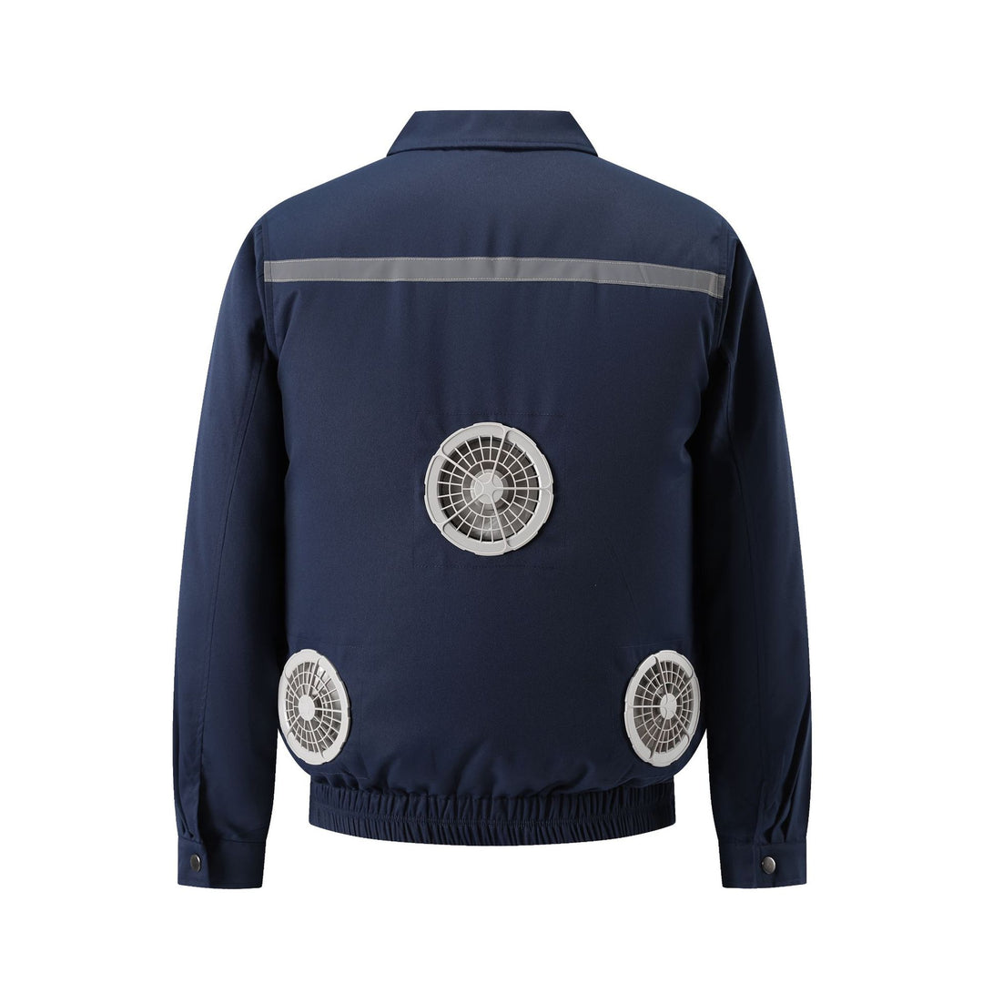 Herren nan belüftete Arbeitsjacke mit integrierten USB-Lüftern und externem Akkufach EB