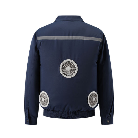 Herren nan belüftete Arbeitsjacke mit integrierten USB-Lüftern und externem Akkufach EB