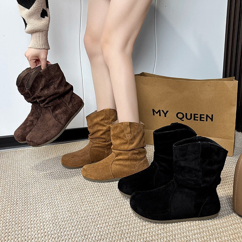 Damen Bequeme Winterstiefel mit weichem Innenfutter und rutschfester Sohle EB