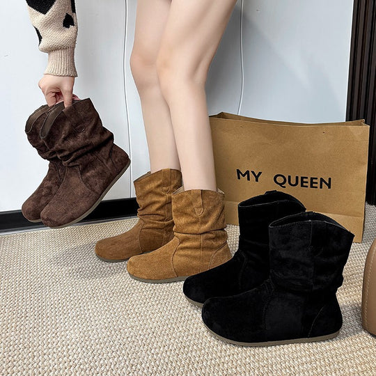 Damen Bequeme Winterstiefel mit weichem Innenfutter und rutschfester Sohle EB