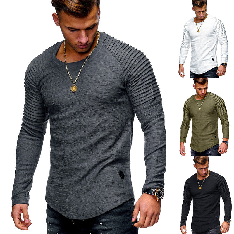 Herren Langarmshirt mit strukturierter Oberfläche und Raglanärmeln EB