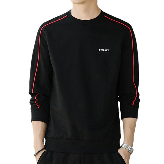 Herren Crewneck‑Sweatshirt mit Kontrastpaspel und schmaler Silhouette EB