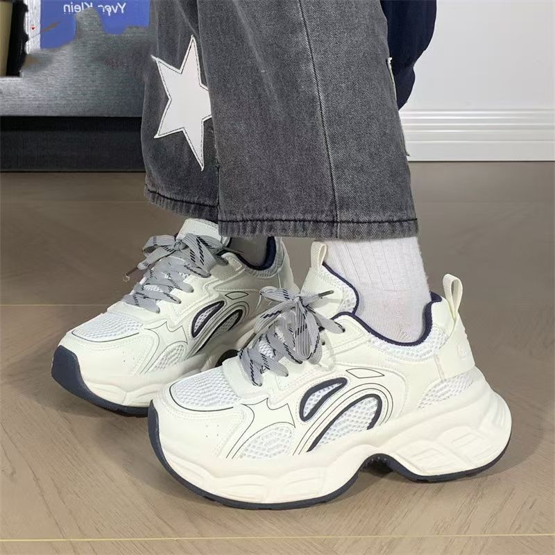 Damen Platform-Sneaker mit atmungsaktivem Mesh und skulptierter Komfortsohle EB