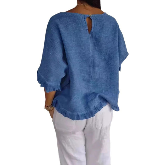 Damen Leichtes Shirt mit Fransen EB