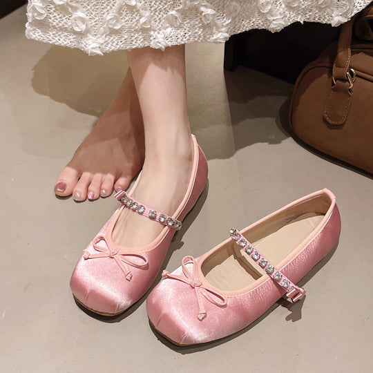 Damen Ballerinas mit dekorativem Riemchen und funkelnden Akzenten EB
