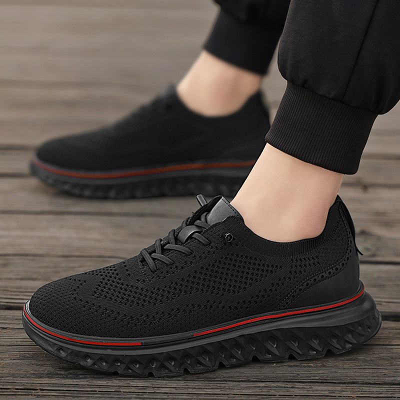 Herren nan atmungsaktive Strick-Sportschuhe mit stoßdämpfender Wabensohle EB