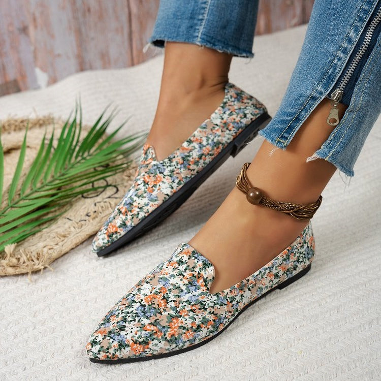 Damen Ballerinas mit eleganter Tweed-Oberfläche EB