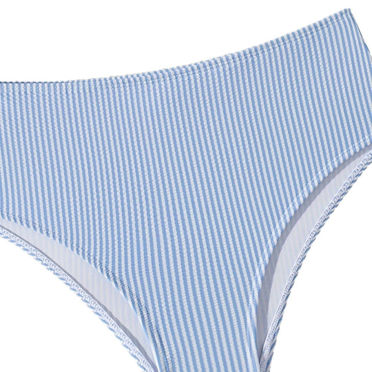 Damen Bandeau-Bikini mit Rüschen und hohem Bund EB