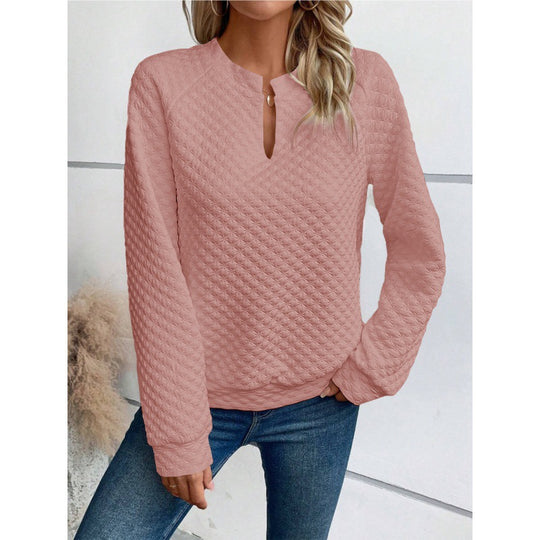 Damen Pullover mit strukturiertem Design und edlem Stehkragen EB