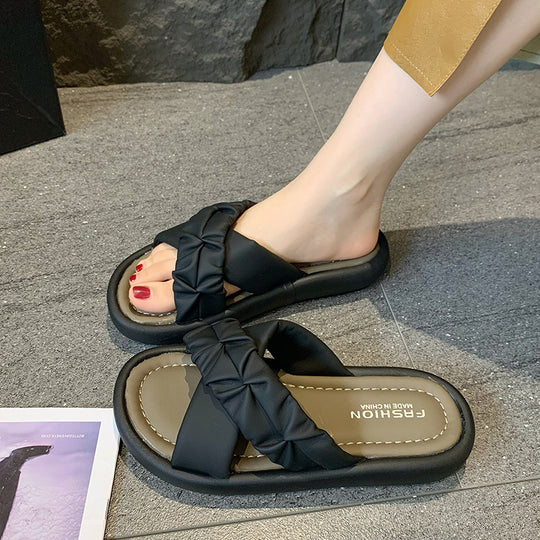Damen Bequeme Sandalen mit modischem Flecht-Design EB