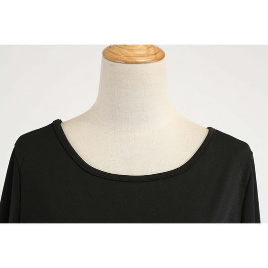 Damen Festliches Swingkleid mit Nikolausprint, tailliertem Satinband und gekreuztem Rückendetail EB