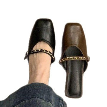 Damen luftige Clogs mit elegantem Kettenakzent und ergonomischer Fußbettgestaltung EB