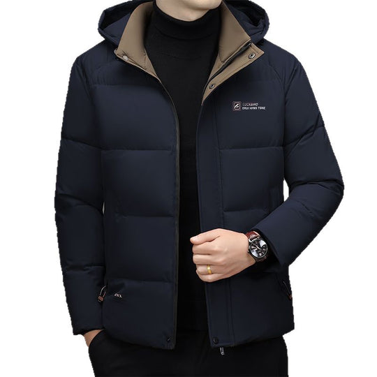 Herren Wattierte Stehkragenjacke mit wasserabweisender Oberfläche und Reißverschlusstaschen EB