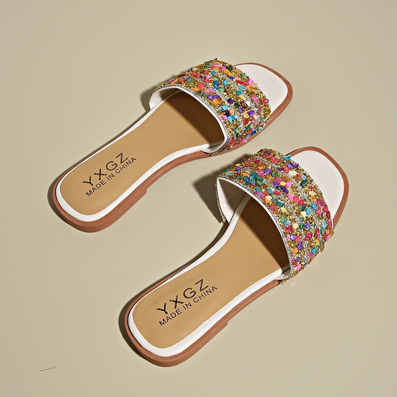 Damen Glitzernde und bequeme Slipper EB