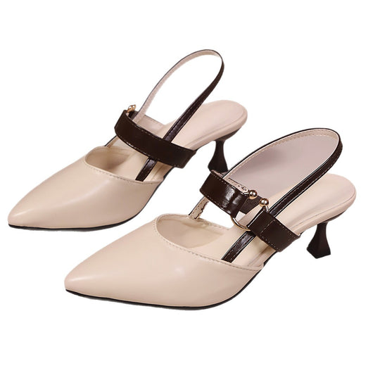 Damen Slingback-Pumps mit elegantem spitzem Design und modischem Riemen EB