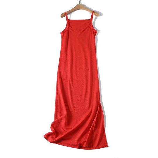 Damen Maxi-Kleid mit verstellbaren Spaghetti-Trägern und schmeichelndem Schnitt EB