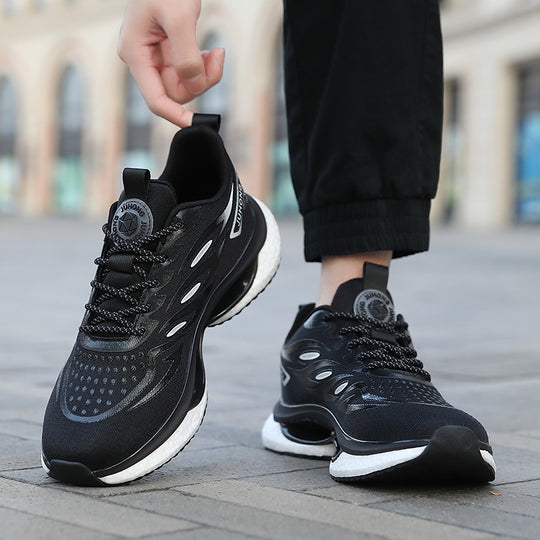 Herren gedämpfter Trainings- und Laufschuh mit dualer Luftkammer-Zwischensohle und atmungsaktivem Mesh-Obermaterial EB